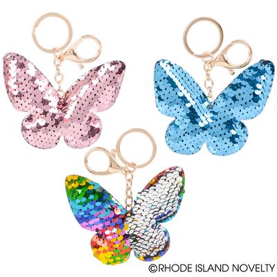 3'' Flip Sequin Butterfly Keychain